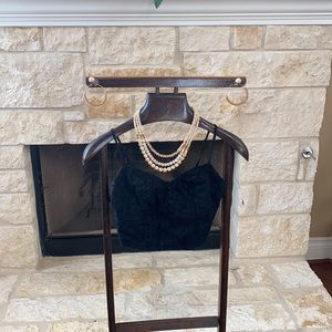 AE allover eyelet corset top